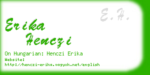 erika henczi business card